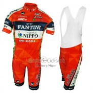 Vini Fantini Ropa Ciclismo Culotte Corto 2017 Hombre Mangas Cortas Naranja