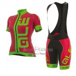 Ale Prr Arcobaleno Ropa Ciclismo Culotte Corto 2017 Mujer Mangas Cortas Rosa y Verde