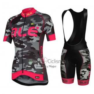 Ale Ropa Ciclismo Culotte Corto 2017 Mujer Mangas Cortas Camuflaje Rosa