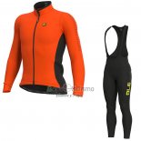 Ale Ropa Ciclismo Culotte Largo 2021 Hombre Mangas Largas Naranja(2)