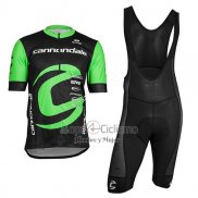 Cannondale Factory Rancing Ropa Ciclismo Culotte Corto 2018 Hombre Mangas Cortas Verde y Negro