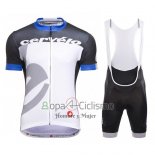 Castelli Cervelo Ropa Ciclismo Culotte Corto 2016 Hombre Mangas Cortas Blanco Azul