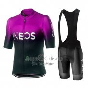 Castelli INEOS Ropa Ciclismo Culotte Corto 2019 Mangas Cortas Negro Violeta