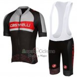 Castelli Ropa Ciclismo Culotte Corto 2016 Hombre Mangas Cortas Gris y Negro