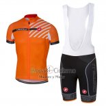 Castelli Ropa Ciclismo Culotte Corto 2017 Hombre Mangas Cortas Naranja