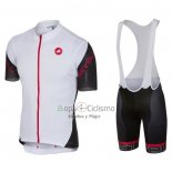 Castelli Ropa Ciclismo Culotte Corto 2020 Hombre Mangas Cortas Negro Blanco Rojo