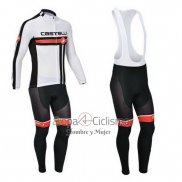 Castelli Ropa Ciclismo Culotte Largo 2013 Hombre Mangas Largas Blanco