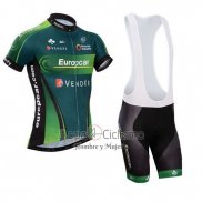 Europcar Ropa Ciclismo Culotte Corto 2014 Hombre Mangas Cortas Verde