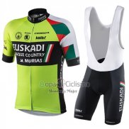 Euskadi Murias Ropa Ciclismo Culotte Corto 2018 Hombre Mangas Cortas Verde Negro