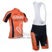 Euskalte Ropa Ciclismo Culotte Corto 2013 Hombre Mangas Cortas Naranja