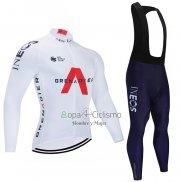 Ineos Grenadiers Ropa Ciclismo Culotte Largo 2021 Mangas Largas Blanco