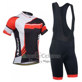 Monton Ropa Ciclismo Culotte Corto 2014 Hombre Mangas Cortas Rojo y Negro