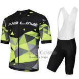 Nalini Ahs Discesa Ropa Ciclismo Culotte Corto 2018 Men Mangas Cortas Negro y Verde