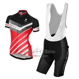 Nalini Ropa Ciclismo Culotte Corto 2017 Mujer Mangas Cortas Rojo y Negro