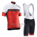 Northwave Ropa Ciclismo Culotte Corto 2017 Hombre Mangas Cortas Rojo y Blanco