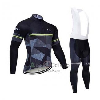 Northwave Ropa Ciclismo Culotte Largo 2020 Hombre Mangas Largas Negro Gris