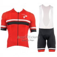 Pinarello Ropa Ciclismo Culotte Corto 2017 Hombre Mangas Cortas Rojo