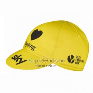 Sky Gorra AMarillo 2017 Ciclismo