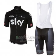 Sky Ropa Ciclismo Culotte Corto 2017 Mangas Cortas Profundo Negro