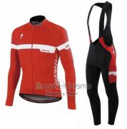 Specialized Ropa Ciclismo Culotte Largo 2016 Hombre Mangas Largas Ml Rojo y Blanco