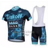 Tinkoff Saxo Bank Ropa Ciclismo Culotte Corto 2018 Mangas Cortas Azul