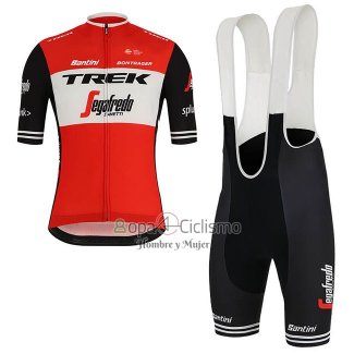 Trek Segafrojoo Ropa Ciclismo Culotte Corto 2019 Mangas Cortas Rojo Blanco