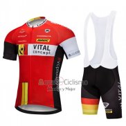 Vital Concept Ropa Ciclismo Culotte Corto 2018 Hombre Mangas Cortas Rojo Blanco