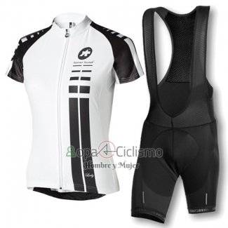 Assos Ropa Ciclismo Culotte Corto 2016 Mujer Mangas Cortas Blanco y Negro