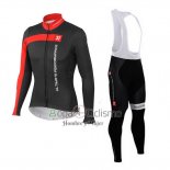 Castelli 3t Ropa Ciclismo Culotte Largo 2015 Hombre Mangas Largas Negro y Rojo