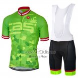 Castelli Ropa Ciclismo Culotte Corto 2017 Hombre Mangas Cortas Brillante Verde