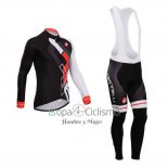 Castelli Ropa Ciclismo Culotte Largo 2014 Hombre Mangas Largas Rojo y Negro