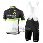 Dimension Data Ropa Ciclismo Culotte Corto 2017 Mangas Cortas Verde y Negro