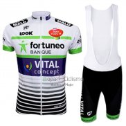 Fortuneo Vital Concept Ropa Ciclismo Culotte Corto 2017 Hombre Mangas Cortas Blanco