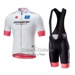 Giro d'Italia Ropa Ciclismo Culotte Corto 2018 Hombre Mangas Cortas Blanco