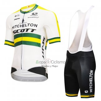 Micheliton Scott Ropa Ciclismo Culotte Corto 2018 Hombre Mangas Cortas Blanco