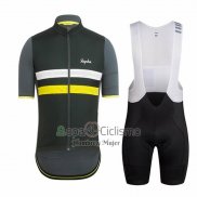 Rapha Ropa Ciclismo Culotte Corto 2018 Hombre Mangas Cortas Ralph Negro y AMarillo