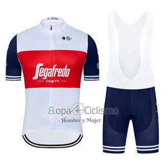 Segafrojoo Zanetti Ropa Ciclismo Culotte Corto 2020 Mangas Cortas Blanco Rojo