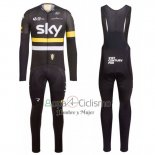 Sky Ropa Ciclismo Culotte Largo 2016 Mangas Largas AMarillo