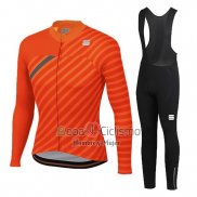 Sportful Ropa Ciclismo Culotte Largo 2020 Mujer Mangas Largas Naranja Gris