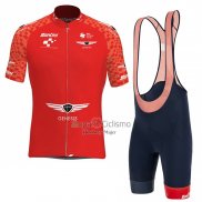 Tour de Suisse Ropa Ciclismo Culotte Corto 2023 Hombre Mangas Cortas Rojo