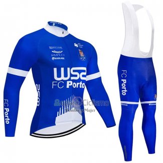 W52-fc Porto Ropa Ciclismo Culotte Largo 2021 Hombre Mangas Largas W52-fc Porto Azul