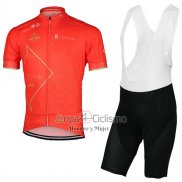 Abu Dhabi Tour Ropa Ciclismo Culotte Corto 2017 Hombre Mangas Cortas Naranja