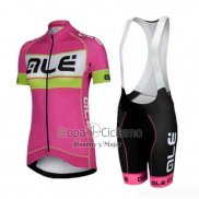 Ale Ropa Ciclismo Culotte Corto 2019 Mujer Mangas Cortas Rosa Gris