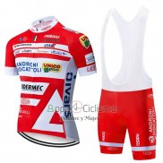 Androni Giocattoli Ropa Ciclismo Culotte Corto 2019 Hombre Mangas Cortas Naranja y Blanco