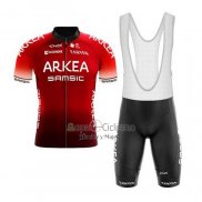 Arkea Samsic Ropa Ciclismo Culotte Corto 2020 Mangas Cortas Rojo Negro