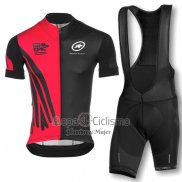 Assos Ropa Ciclismo Culotte Corto 2016 Hombre Mangas Cortas Rojo y Negro