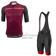 Castelli Ropa Ciclismo Culotte Corto 2021 Hombre Mangas Cortas APagado Rojo