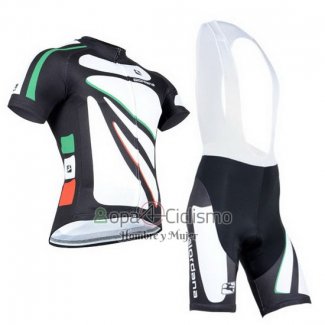 Giordana Ropa Ciclismo Culotte Corto 2014 Hombre Mangas Cortas Negro y Blanco