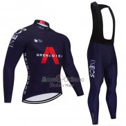 Ineos Grenadiers Ropa Ciclismo Culotte Largo 2021 Mangas Largas APagado Azul