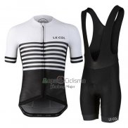 Le Col Ropa Ciclismo Culotte Corto 2021 Hombre Mangas Cortas Negro Blanco